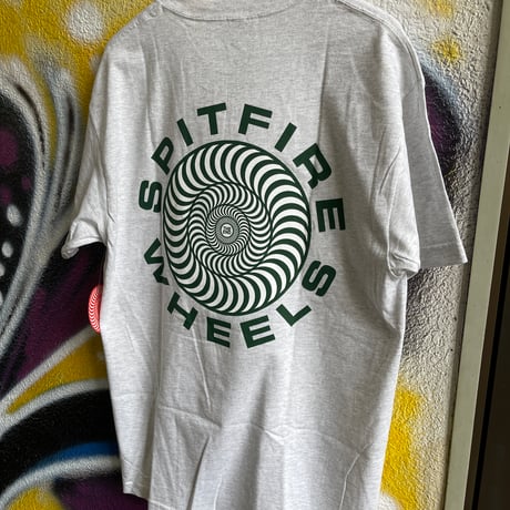 SPITFIRE "Classic 87 Swirl Flame Tee" (Ash/Dark Green) L