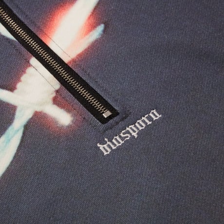DIASPORA "Barb Quarterzip Hooded Sweatshirt" L