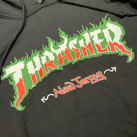 "NJ x THRASHER" HOODIE (Black) L