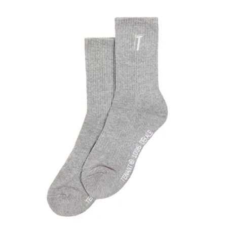 TENANT NY "T LOGO Socks"(Gray)