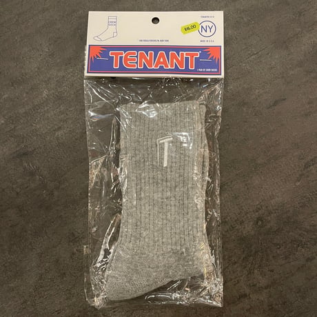 TENANT NY "T LOGO Socks"(Gray)