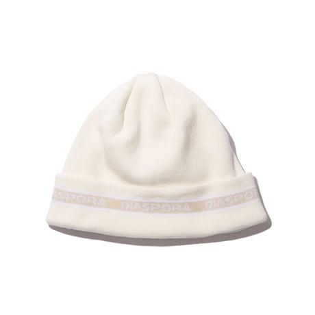 DIASPORA"Lined Logo Beanie" (Off White)