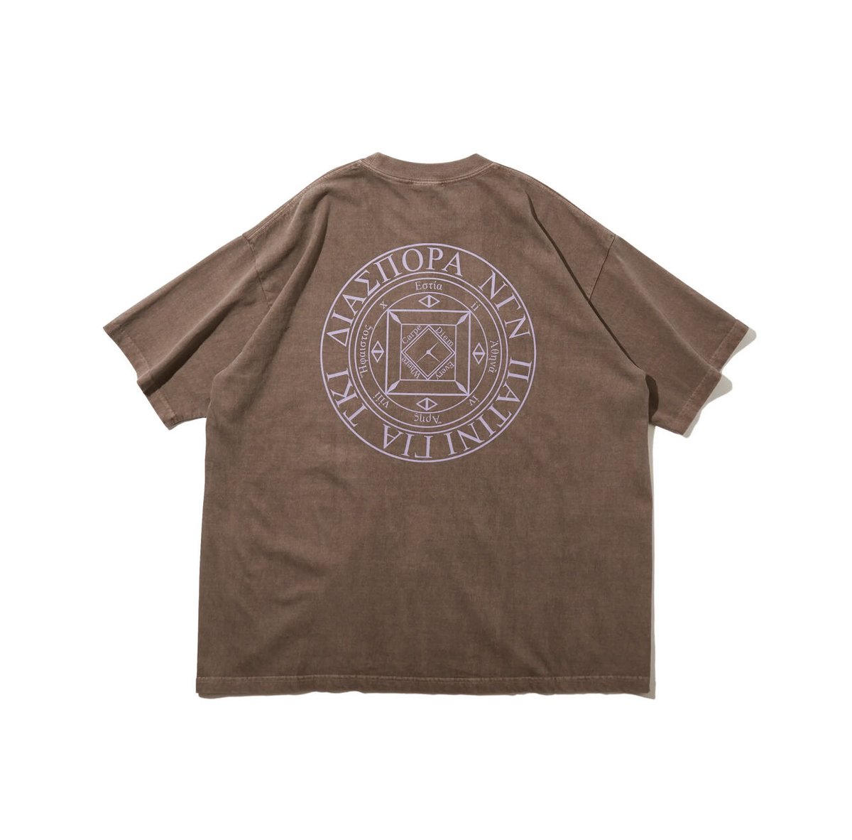 トップス DIASPORA Dyed Magic Circle Tee Brown DIASPORA 