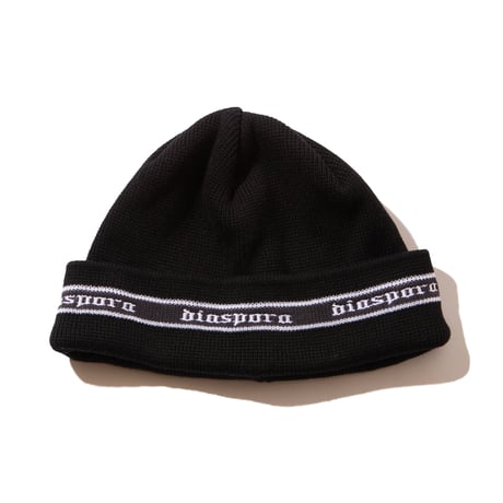 DIASPORA "Embroidered Lined Logo Beanie" (Black)