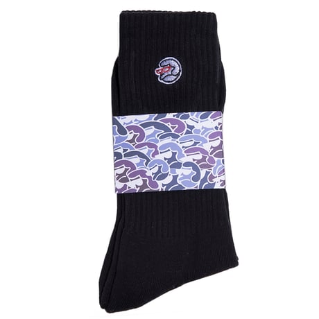 CLASSIC GRIP "TONY EMBROIDERED SOCKS" (Black)