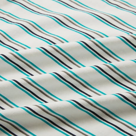 DIASPORA "Printed Stripe S/S Top" (White) XL