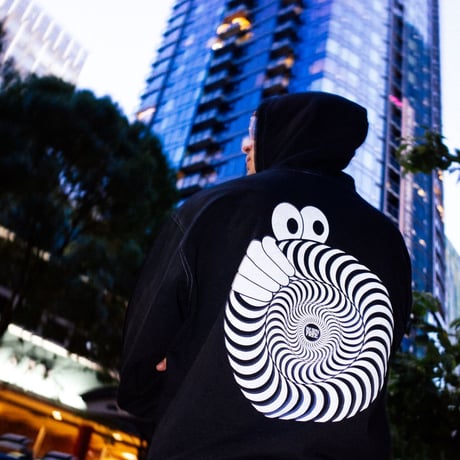 LRAB X SPITFIRE "SWIRL HOODIE  (WASHED BLACK) L