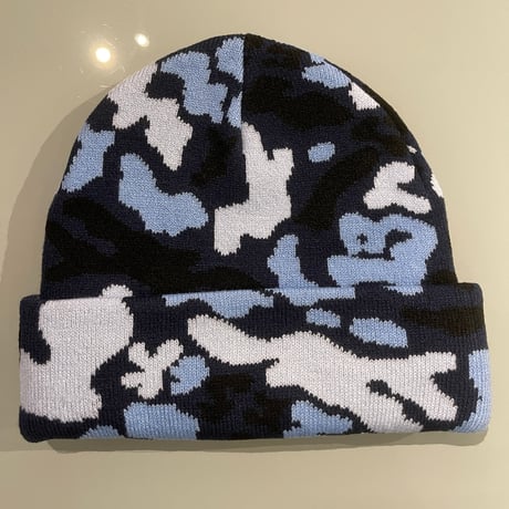 BRONZE 56K  "CAMO FLEECE BEANIE" BLUE