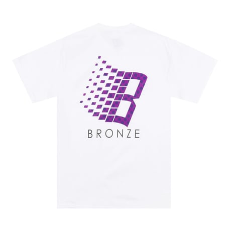 BRONZE 56K  "POLKA DOT LOGO TEE"(White)  XL