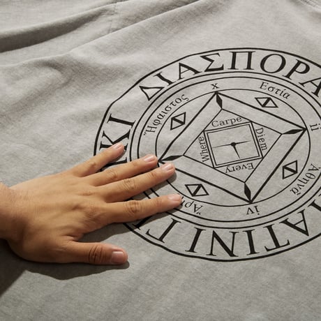 DIASPORA "Dyed Magic Circle Tee"(Gray (Thermo Dyed))XL