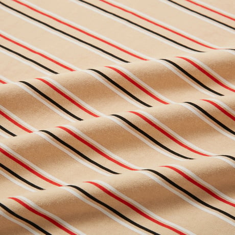 DIASPORA "Printed Stripe S/S Top" (Pink Beige) XL