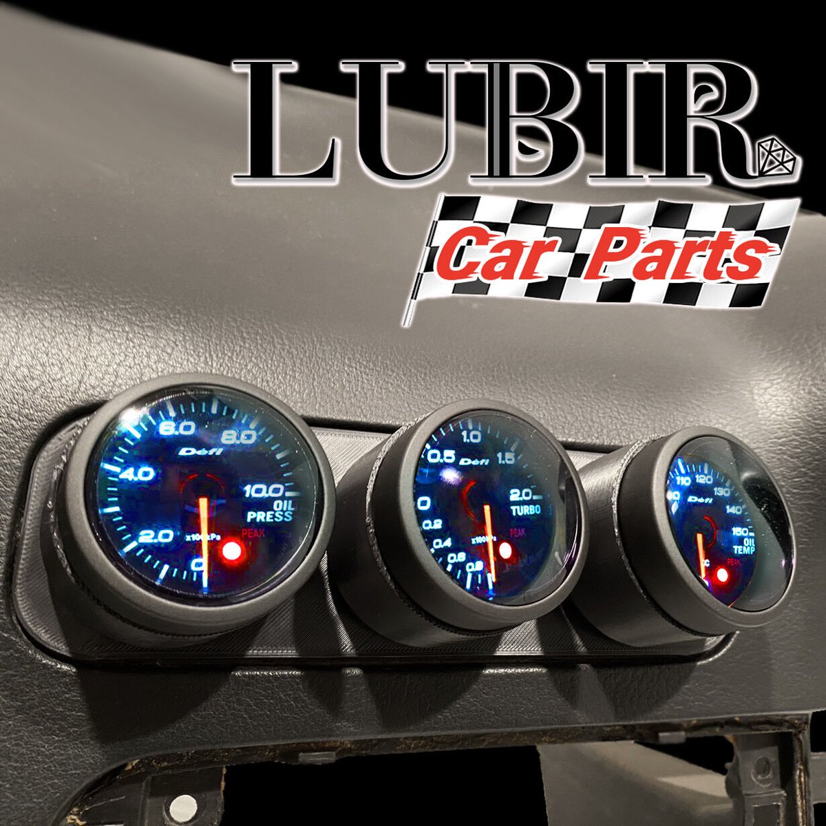 13シルビア　180SX 5連追加メーター　カバー ATTAINφ60トリプルメーターパネル S13系シルビア180SX用 FRP