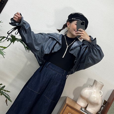 クロップド変形ブルゾン