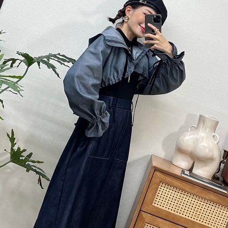 クロップド変形ブルゾン