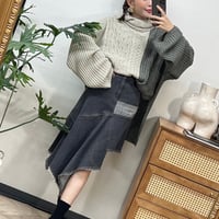 ドッキングデニムスカート