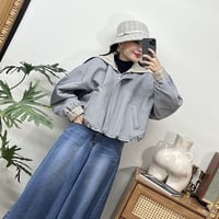 フーデッドジップアップブルゾン