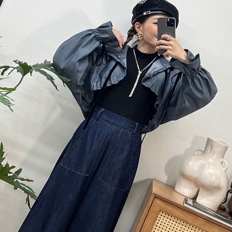 クロップド変形ブルゾン