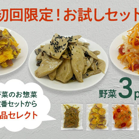 【お試しセット】野菜のお惣菜　3パック