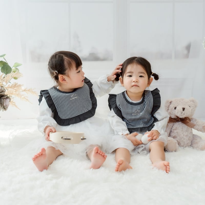 hug bib (ながーく使える防水フリルベスト＊0～4才) | BUBTAMA