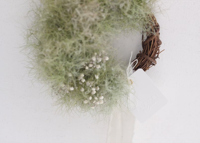 スモークツリー⋆︎*ハーフリース⑅︎* スモークツリーとかすみ草の