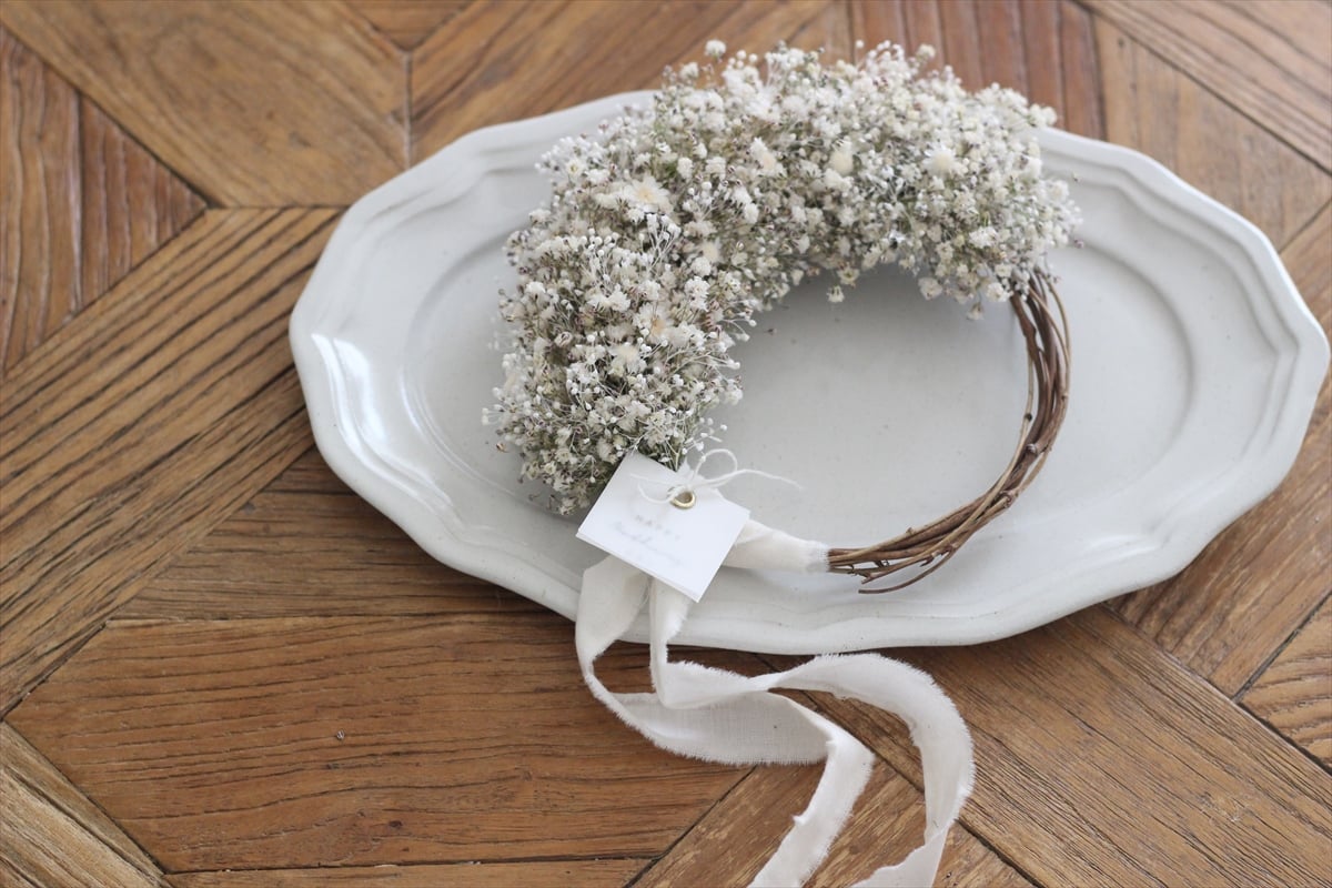 フレンチリース　かすみ草 116ae5864139041735638de7314f60