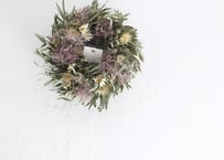 秋色紫陽花•ユーカリ•スモークツリーのフライングリース fit=scale-down,w=1200