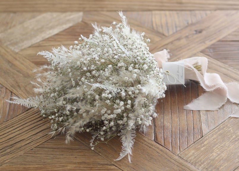 かすみ草フライングブーケ かすみ草フライングブーケ かすみ草 ブーケ ドライフラワー