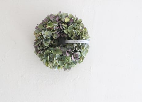 秋色紫陽花のリース