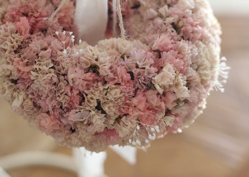 スターチスのフライングリース アプリコットピンク | F L E U R I