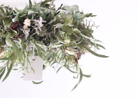 ユーカリと紫陽花のフライングリース