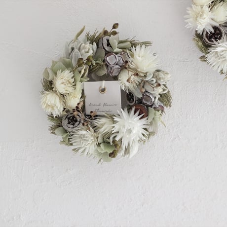 ✤SALE✤　ドライフラワーリース hanaururu_dry-kei-4329-b