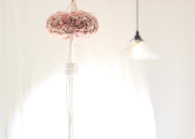 スターチスのフライングリース アプリコットピンク | F L E U R I