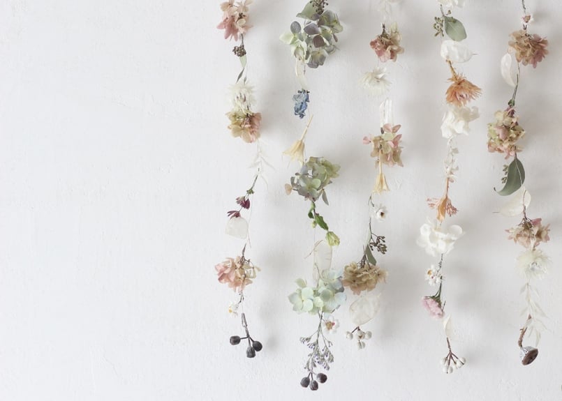 送料込み定形外] ドライフラワーアソート(モビール用ワイヤー付き