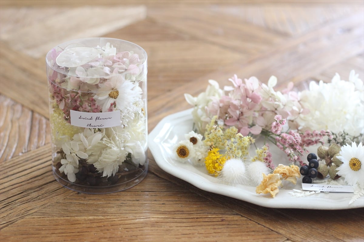 フラワーモビール(ミモザ) / ドライフラワーガーランドモビールミモザ