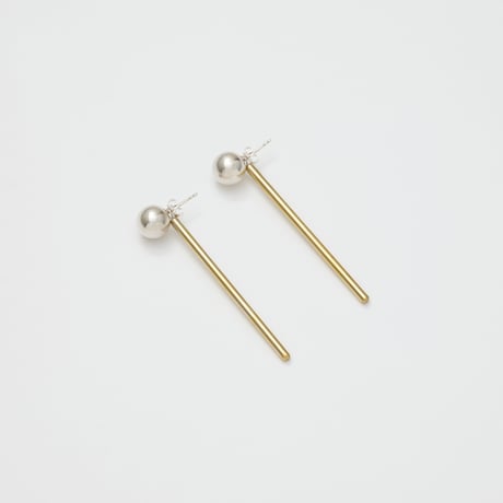pierce : dot ＋ pole ( silver + brass )