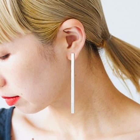 pierce : long bar ( silver )