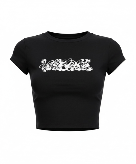 【BABY TEE ⭐︎SHORT 】SIZE BLACK・WHITE /S.M