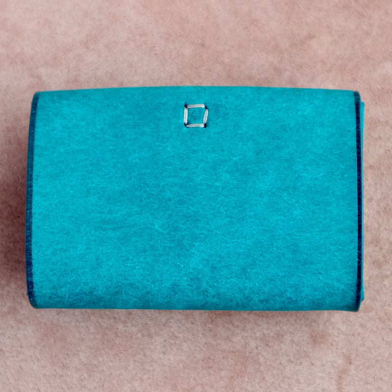one sheet カードケース / 名刺入れ 本革 イタリアンレザー ターコイズ