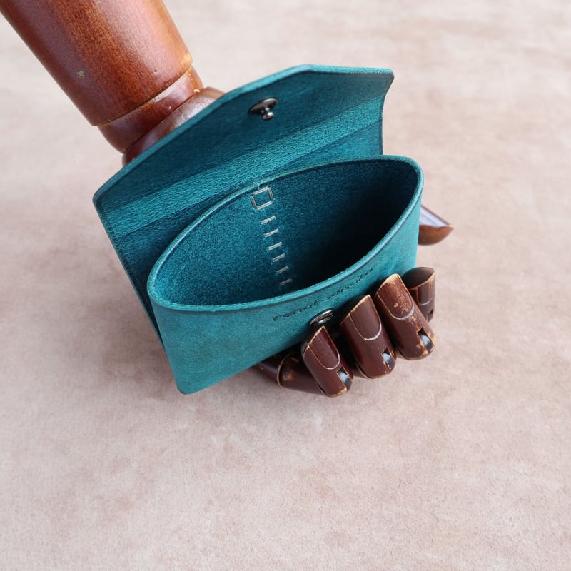 one sheet カードケース / 名刺入れ 本革 イタリアンレザー ターコイズ