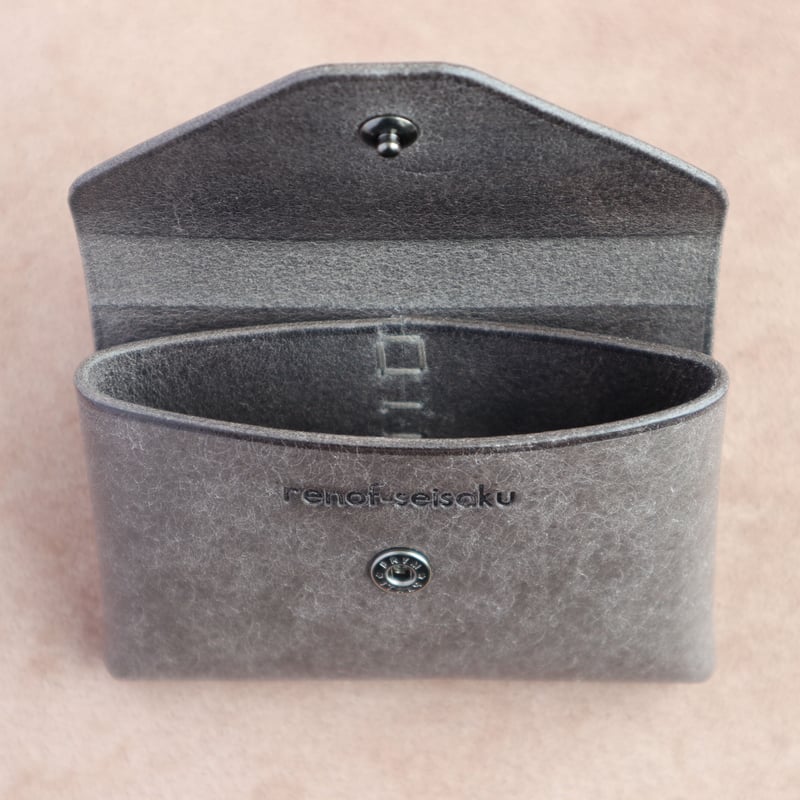 one sheet カードケース / 名刺入れ 本革 イタリアンレザー グレー