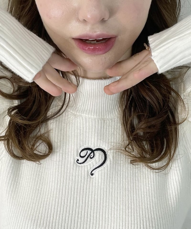 pellsiana heart logo knit one-piece WHITE | pel pellsiana heart logo knit one-piece WHITE | pel