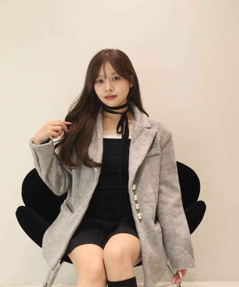gray shaggy jacket | pellsiana gray shaggy jacket | pellsiana