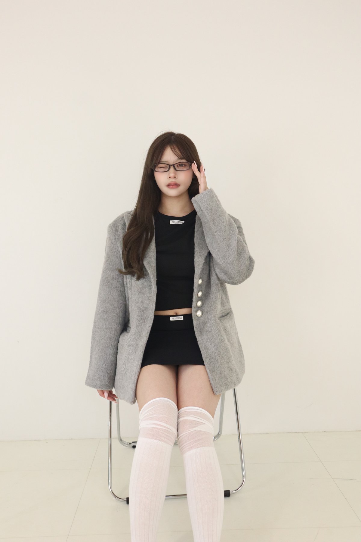 pellsiana ペルシャナ シャギージャケット gray shaggy jacket | pellsiana