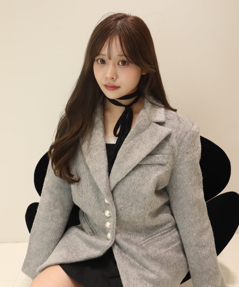 pellsiana ペルシャナ シャギージャケット gray shaggy jacket | pellsiana