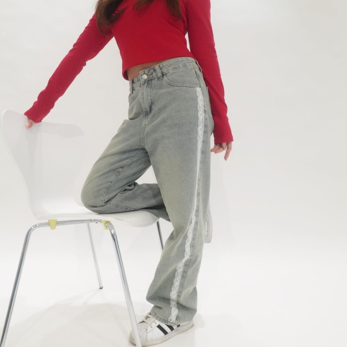 pellsiana ペルシャナ　lace line over denim lace line over denim | pellsiana