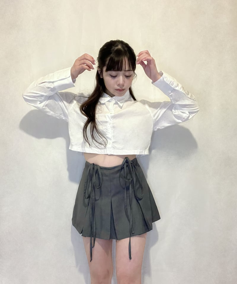 ribbon pleats skirt pants | pellsiana