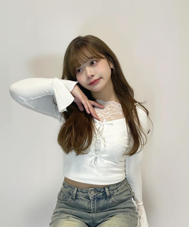 lace ribbon flare sleeve tops | pellsiana