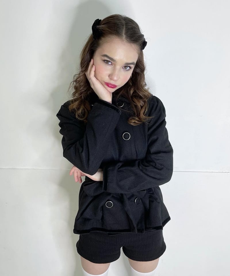 pellsiana velours piping peplum jacket | pellsiana