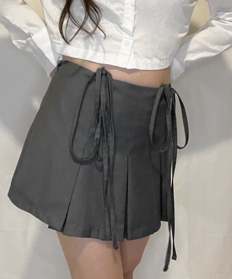 ribbon pleats skirt pants | pellsiana