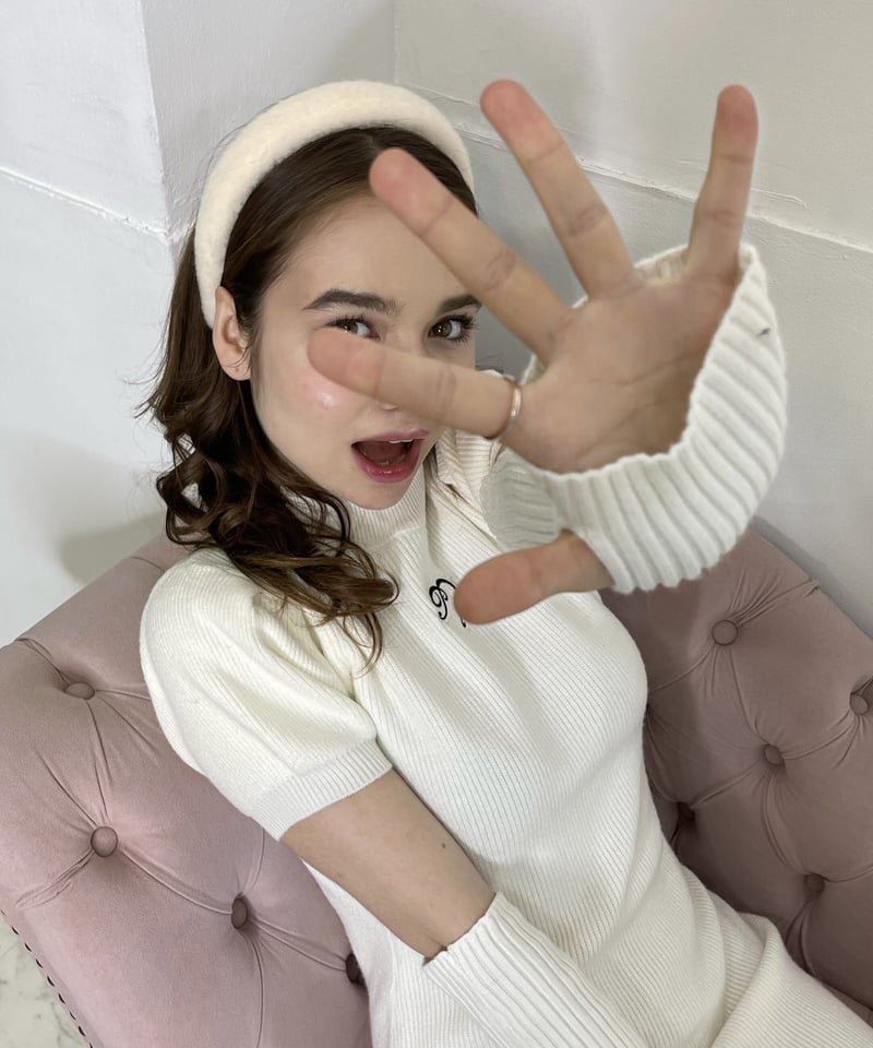 pellsiana heart logo knit one-piece WHITE | pel pellsiana heart logo knit one-piece WHITE | pel